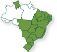Mapa do brasil mostrando varios estados do Norte